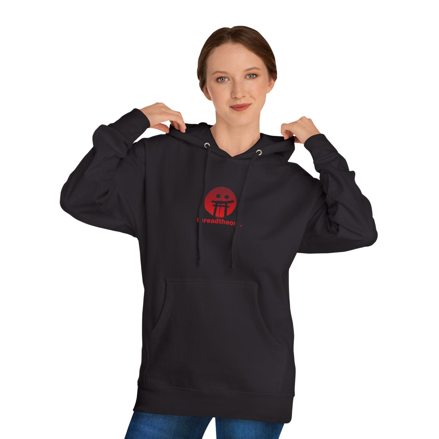 Cozy Unisex Hooded Sweatshirt with Thread Theory Design, Casual Hoodie for Everyday Wear, Gift for Friends, Cozy Layer for Fall/Winter