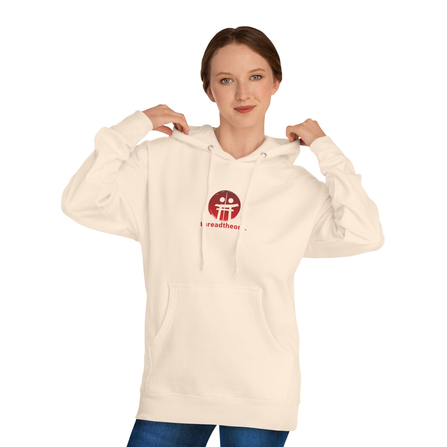 Cozy Unisex Hooded Sweatshirt with Thread Theory Design, Casual Hoodie for Everyday Wear, Gift for Friends, Cozy Layer for Fall/Winter