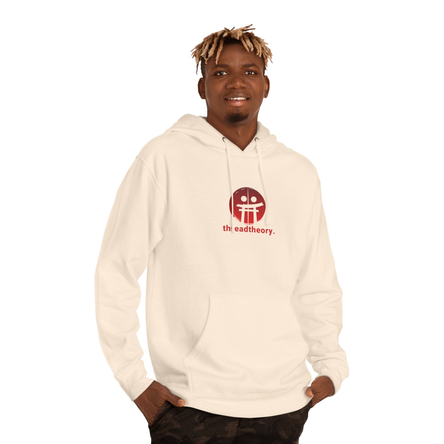 Cozy Unisex Hooded Sweatshirt with Thread Theory Design, Casual Hoodie for Everyday Wear, Gift for Friends, Cozy Layer for Fall/Winter