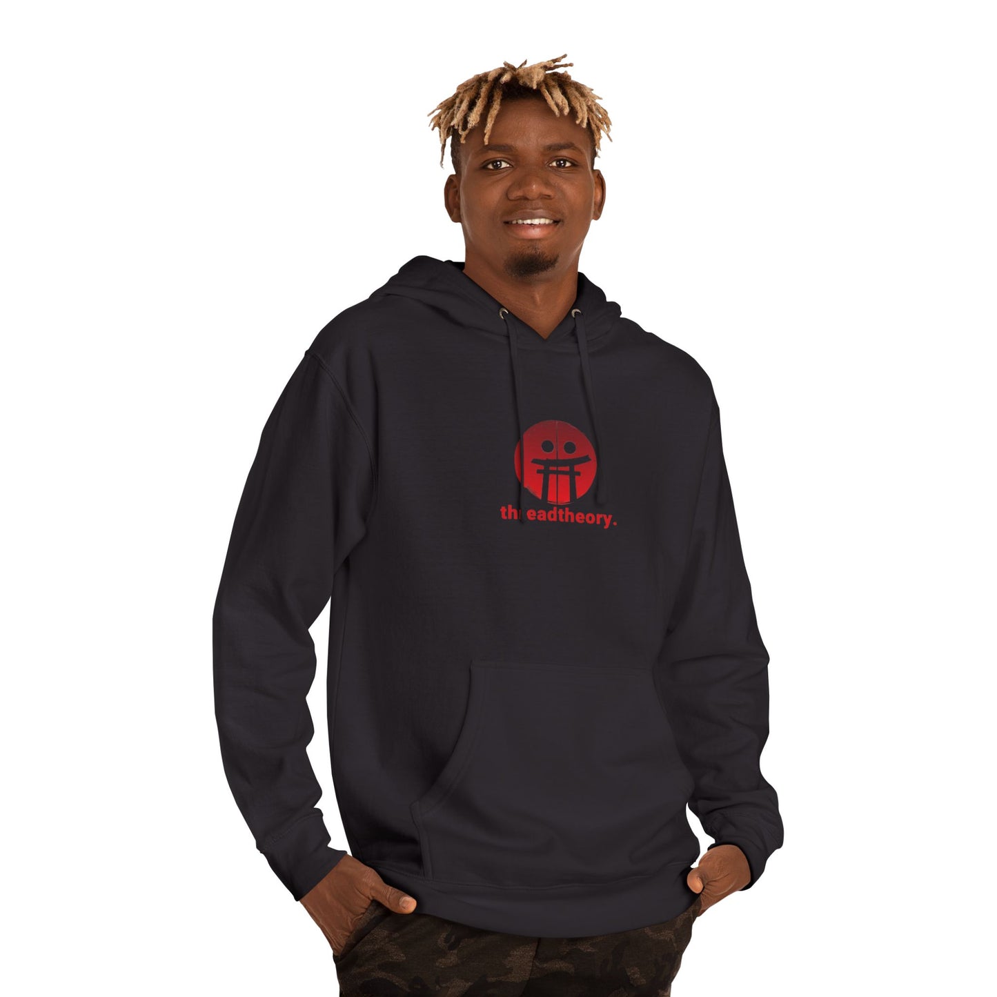 Cozy Unisex Hooded Sweatshirt with Thread Theory Design, Casual Hoodie for Everyday Wear, Gift for Friends, Cozy Layer for Fall/Winter