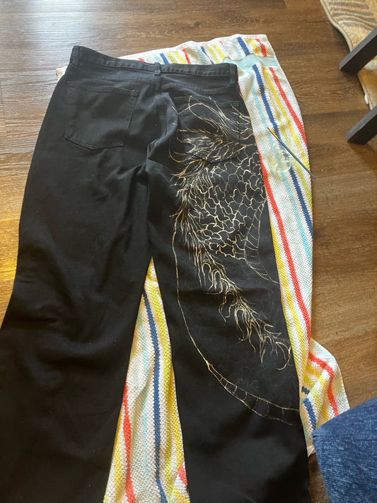 Custom Hand-Drawn Pants